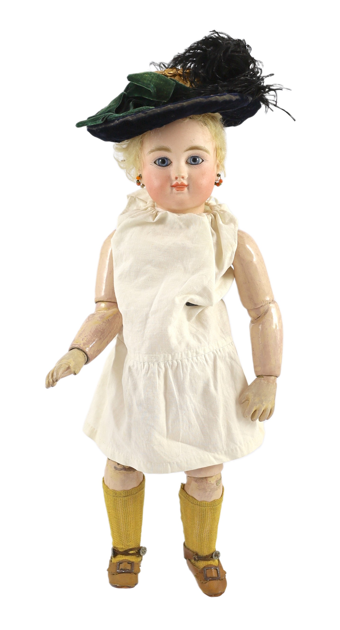 A Jules Steiner Bourgoin bisque doll, French, circa 1880 14in.